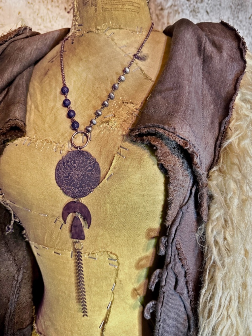 upcycled rustic necklace